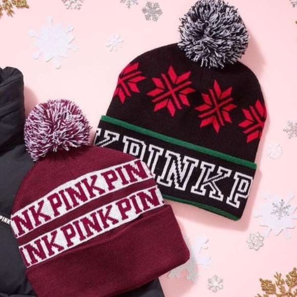 PINK Victoria's Secret Accessories - LAST ONE!! Victoria's Secret PINK Pom Pom Beanie